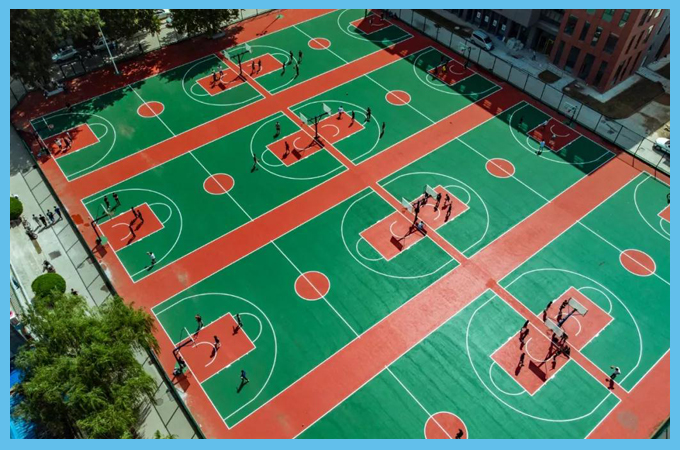 室外硅PU篮球场